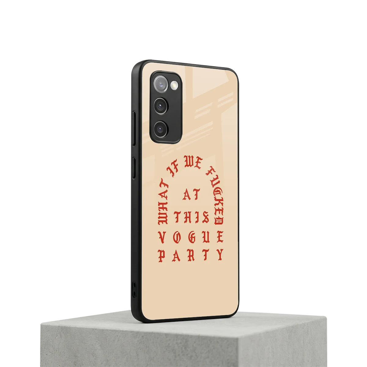 Vogue Party samsung galaxy s20 fe mobile cover | shockproof glass phone case