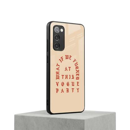 Vogue Party samsung galaxy s20 fe mobile cover | shockproof glass phone case