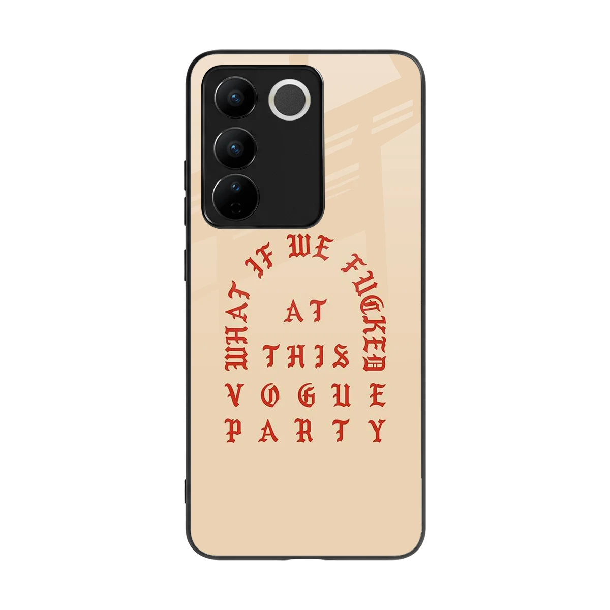 Vogue Party back phone cover | glass case for vivo v27 5g