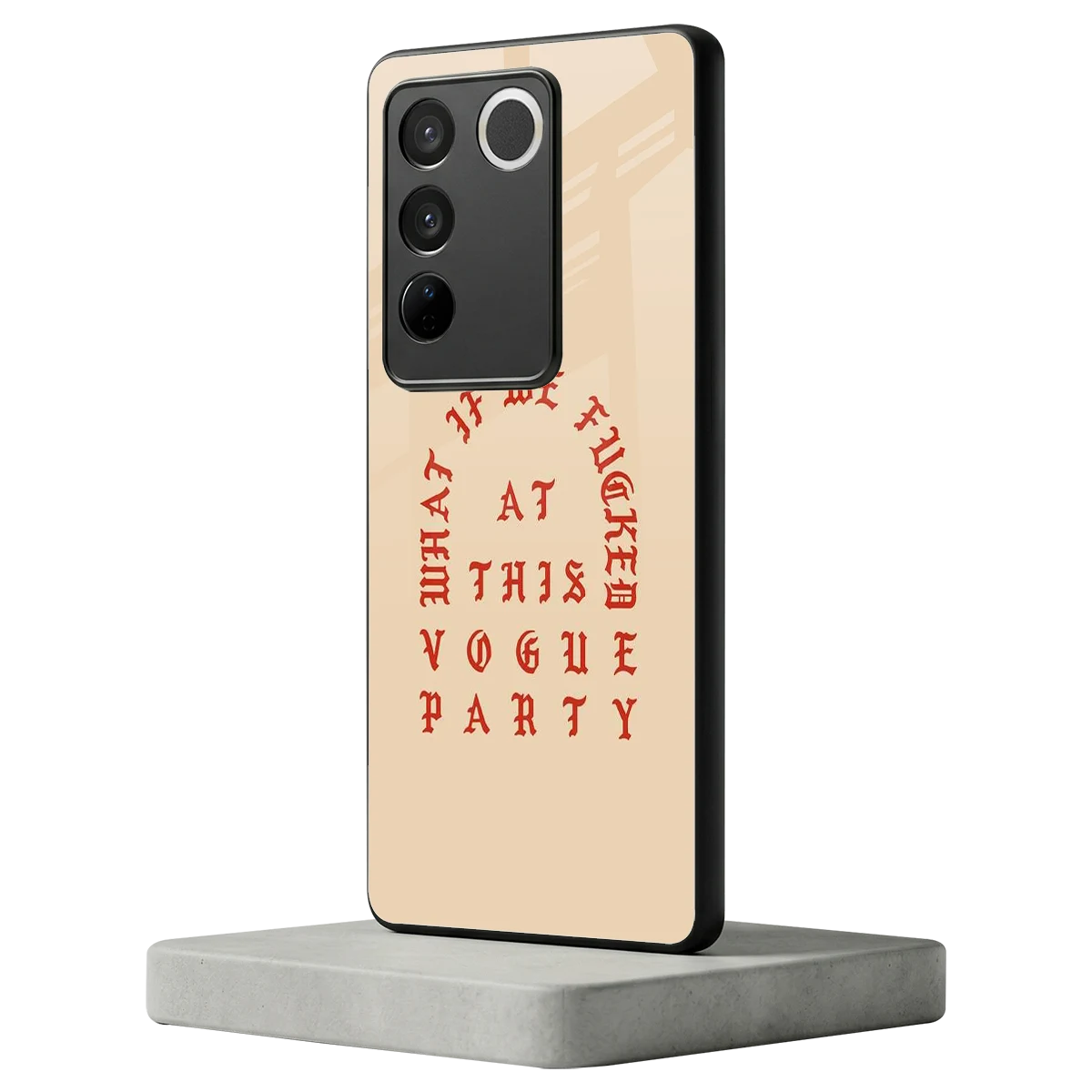 Vogue Party vivo v27 5g mobile cover | shockproof glass phone case