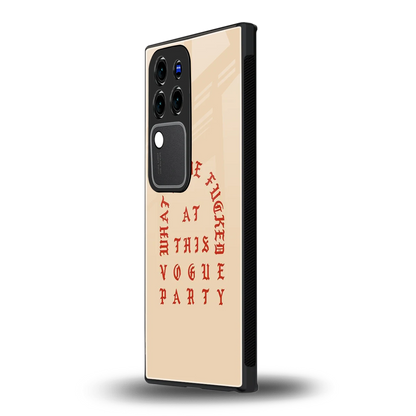 Vogue Partyvivo v30 pro mobile cover | shockproof glass phone case