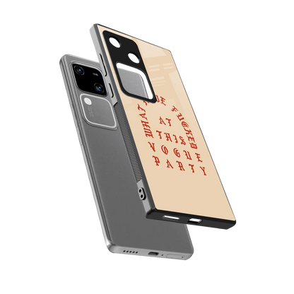 Vogue Party sleek vivo v30 cover with tempered glass back and TPU edges