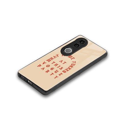 Vogue Party stylish phone case for vivo v50 | glossy glass and slim fit