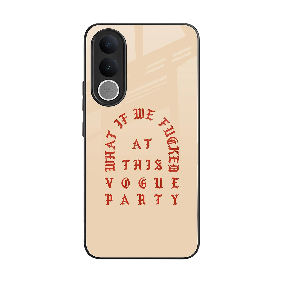 Vogue Party back phone cover | glass case for vivo v70 fe
