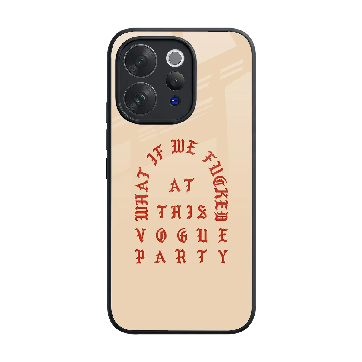 Vogue Party back phone cover | glass case for vivo v70 elite