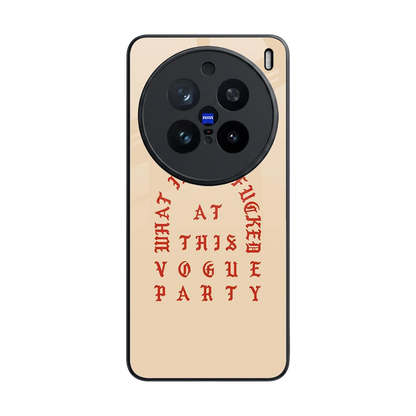 Vogue Party back phone cover | glass case for vivo x200 pro