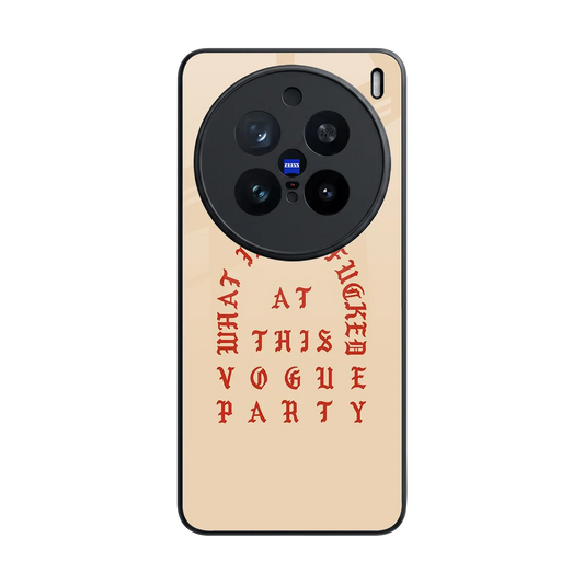 Vogue Party back phone cover | glass case for vivo x200 pro