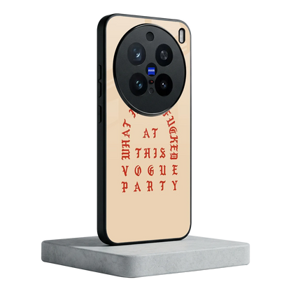 Vogue Party vivo x200 pro mobile cover | shockproof glass phone case