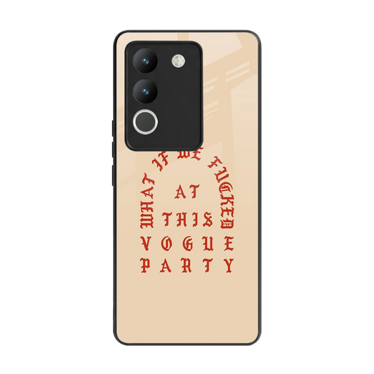 Vogue Party back phone cover | glass case for vivo y200 5g