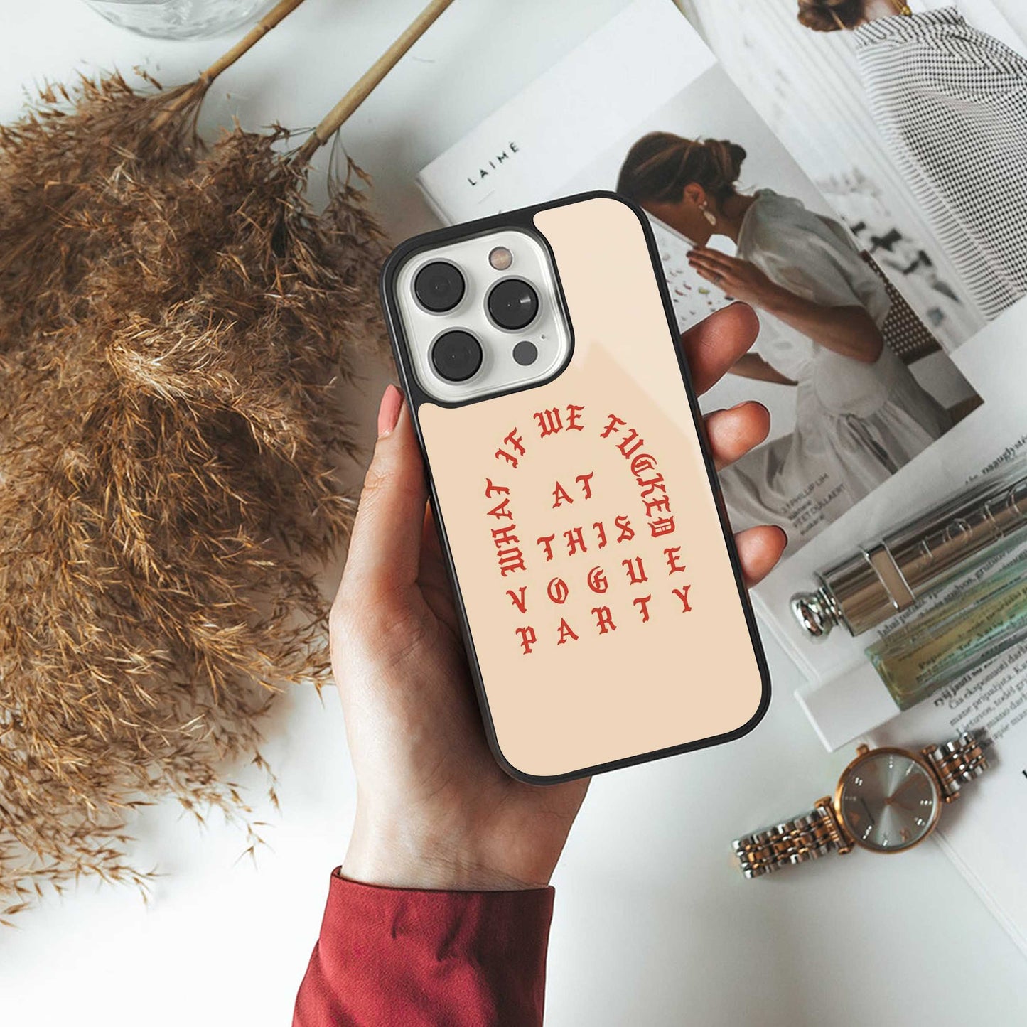 Vogue Party Phone Case for Iphone 16 | Glass Case