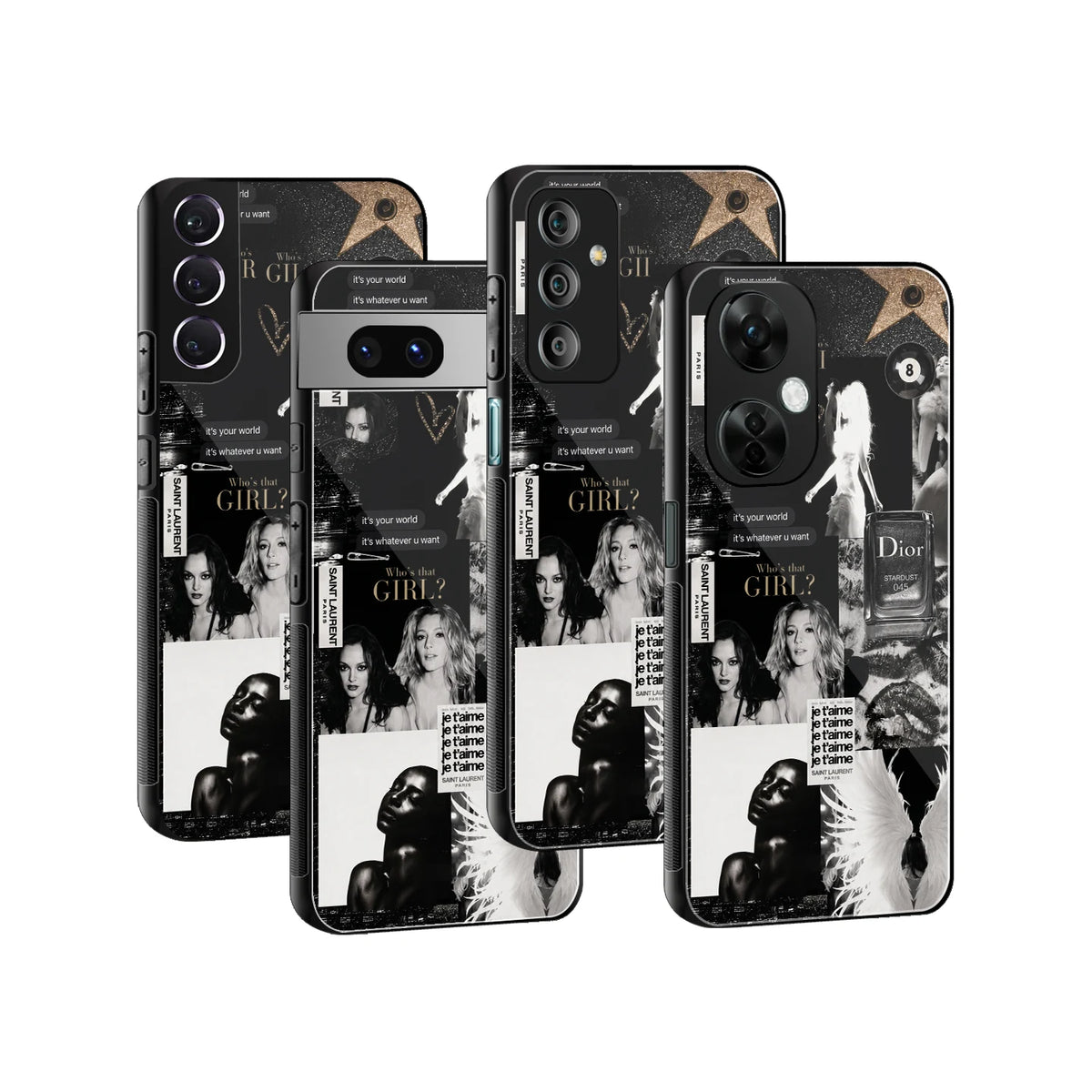 Stylish Glass Back Case for All Smartphones iPhone, Samsung, OnePlus, Pixel, Redmi, Oppo, Vivo, Motorola