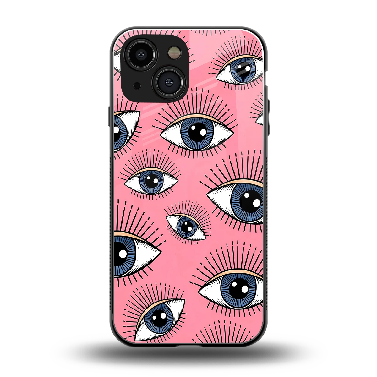 Watchful Soul back phone cover | glass case for iphone 13 mini