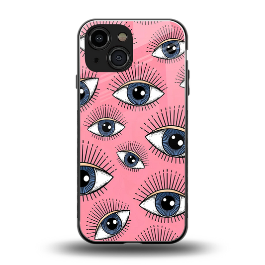 Watchful Soul back phone cover | glass case for iphone 13 mini