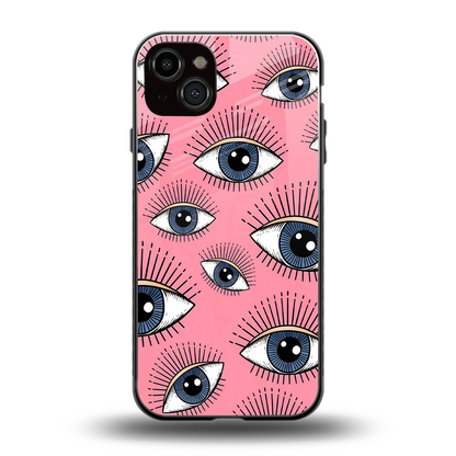 Watchful Soul back phone cover | glass case for iphone 14 plus