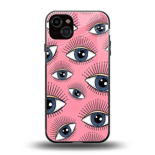 Watchful Soul back phone cover | glass case for iphone 14 plus