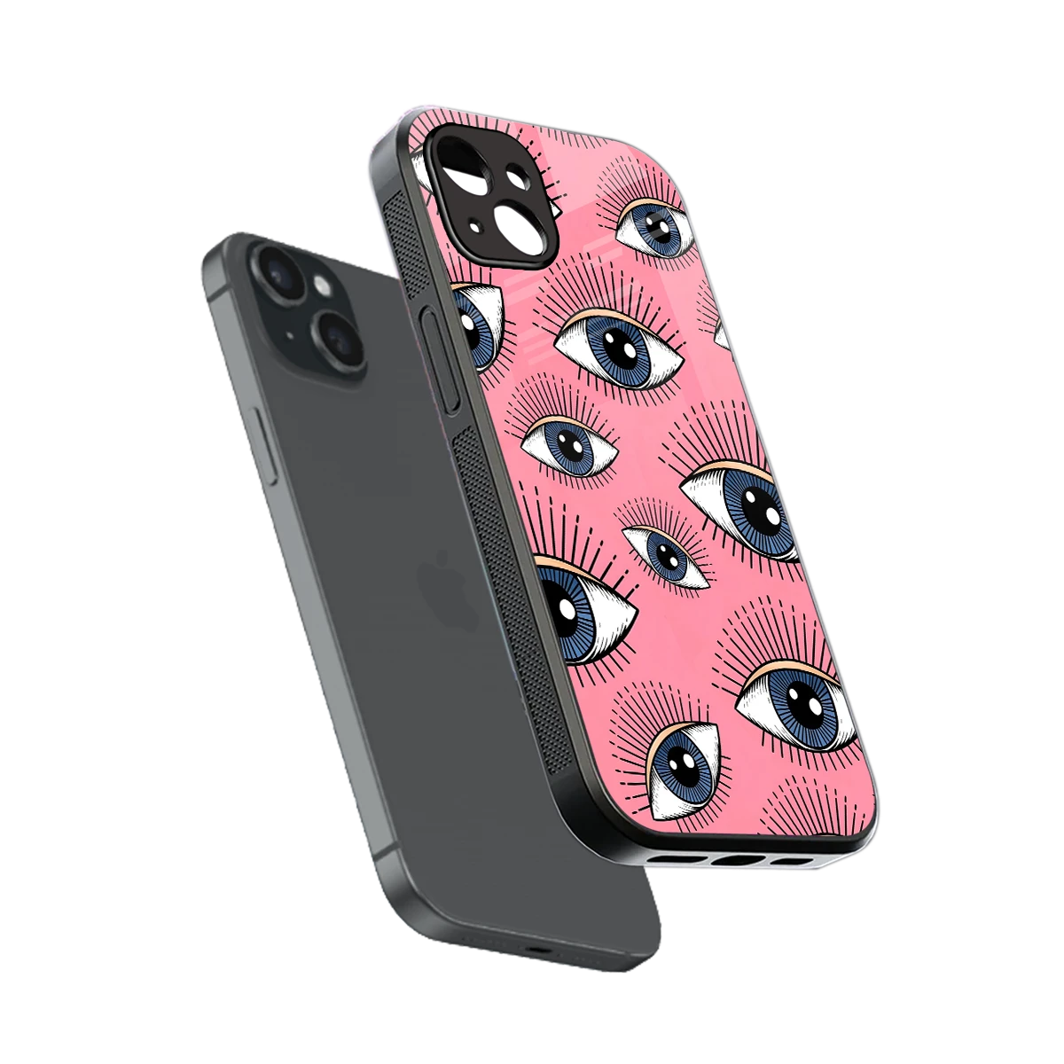 Watchful Soul sleek iphone 14 plus cover with tempered glass back and TPU edges
