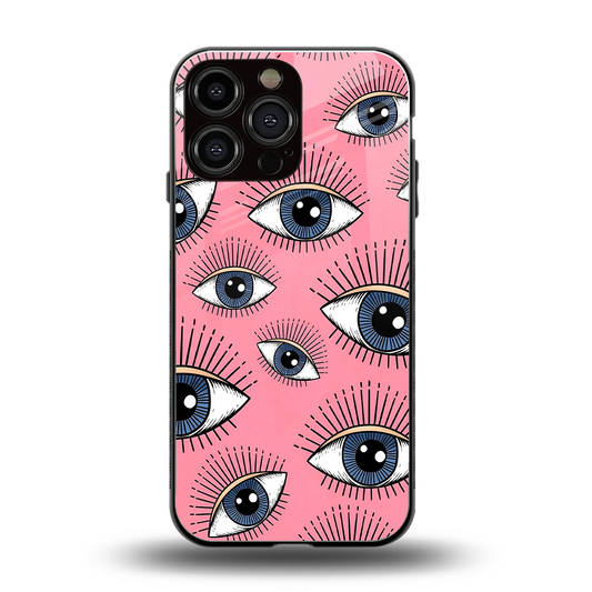 Watchful Soul back phone cover | glass case for iphone 15 pro max