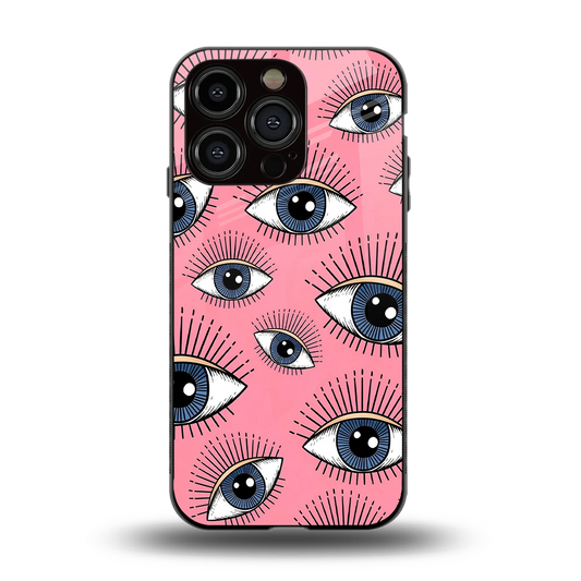 Watchful Soul back phone cover | glass case for iphone 15 pro