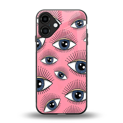 Watchful Soul back phone cover | glass case for iphone 16 plus