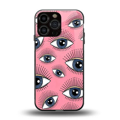 Watchful Soul back phone cover | glass case for iphone 16 pro max