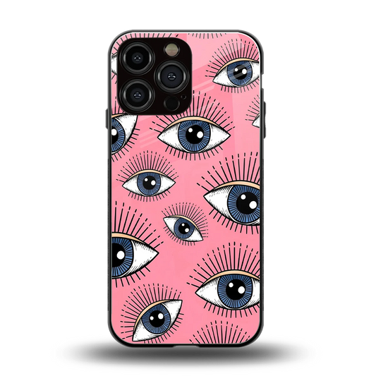 Watchful Soul back phone cover | glass case for iphone 16 pro max