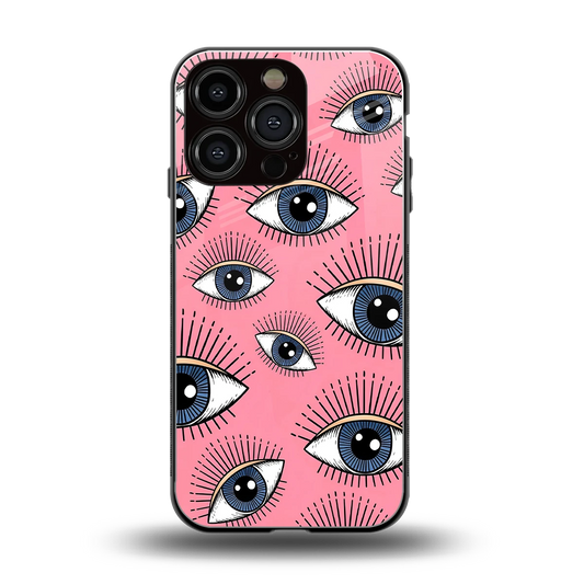 Watchful Soul back phone cover | glass case for iphone 16 pro