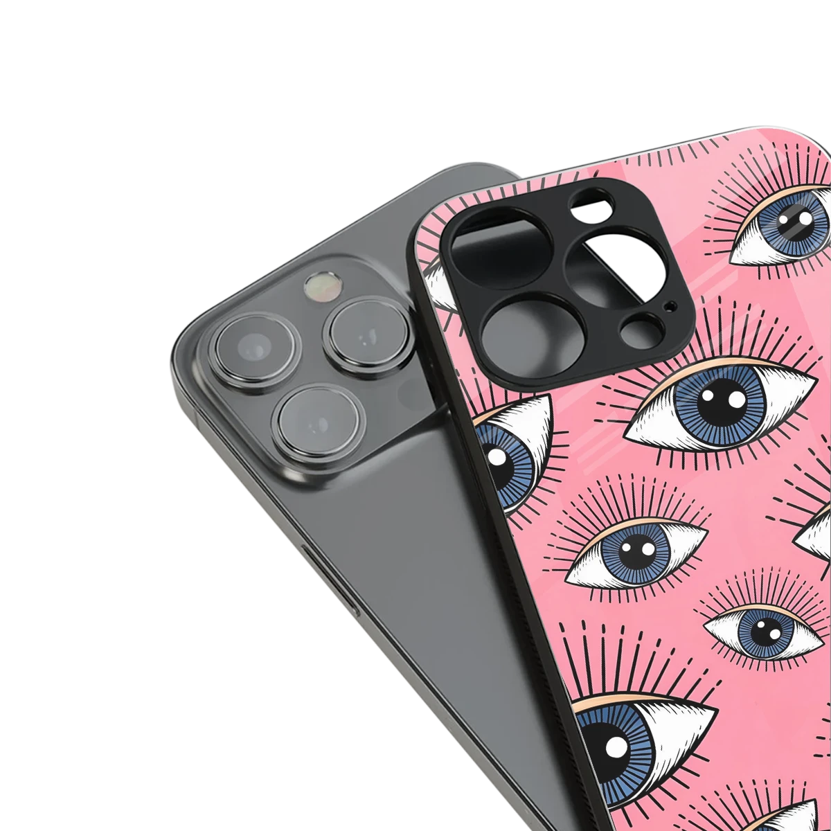 Watchful Soul stylish phone case for iphone 14 plus | glossy glass and slim fit