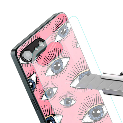 Watchful Soul stylish phone case for iphone 16e | glossy glass and slim fit