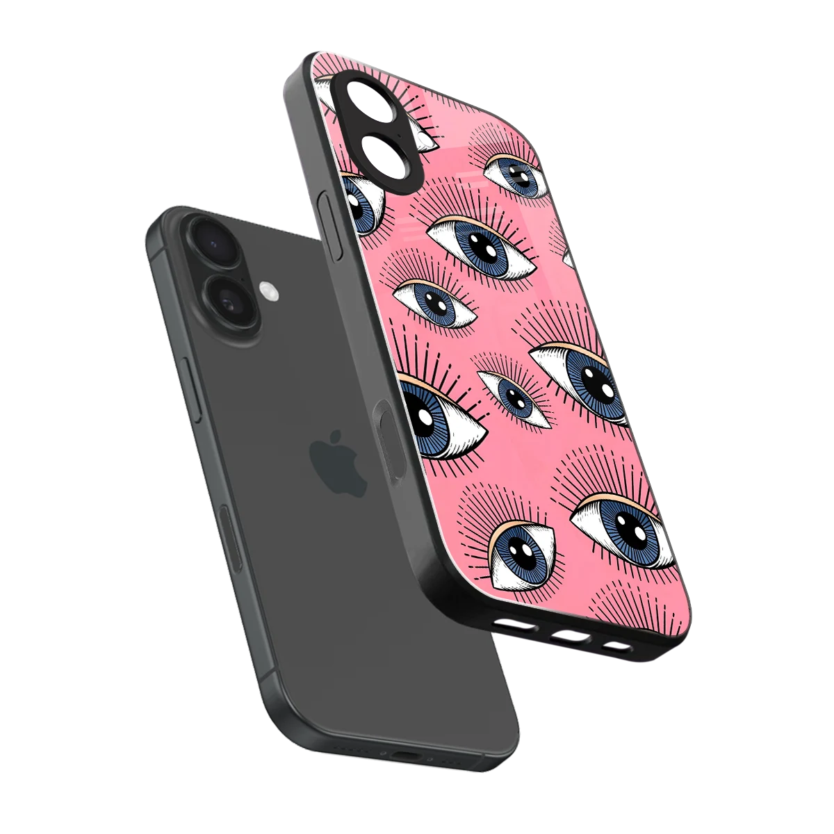 Watchful Soul sleek iphone 17 cover with tempered glass back and TPU edges