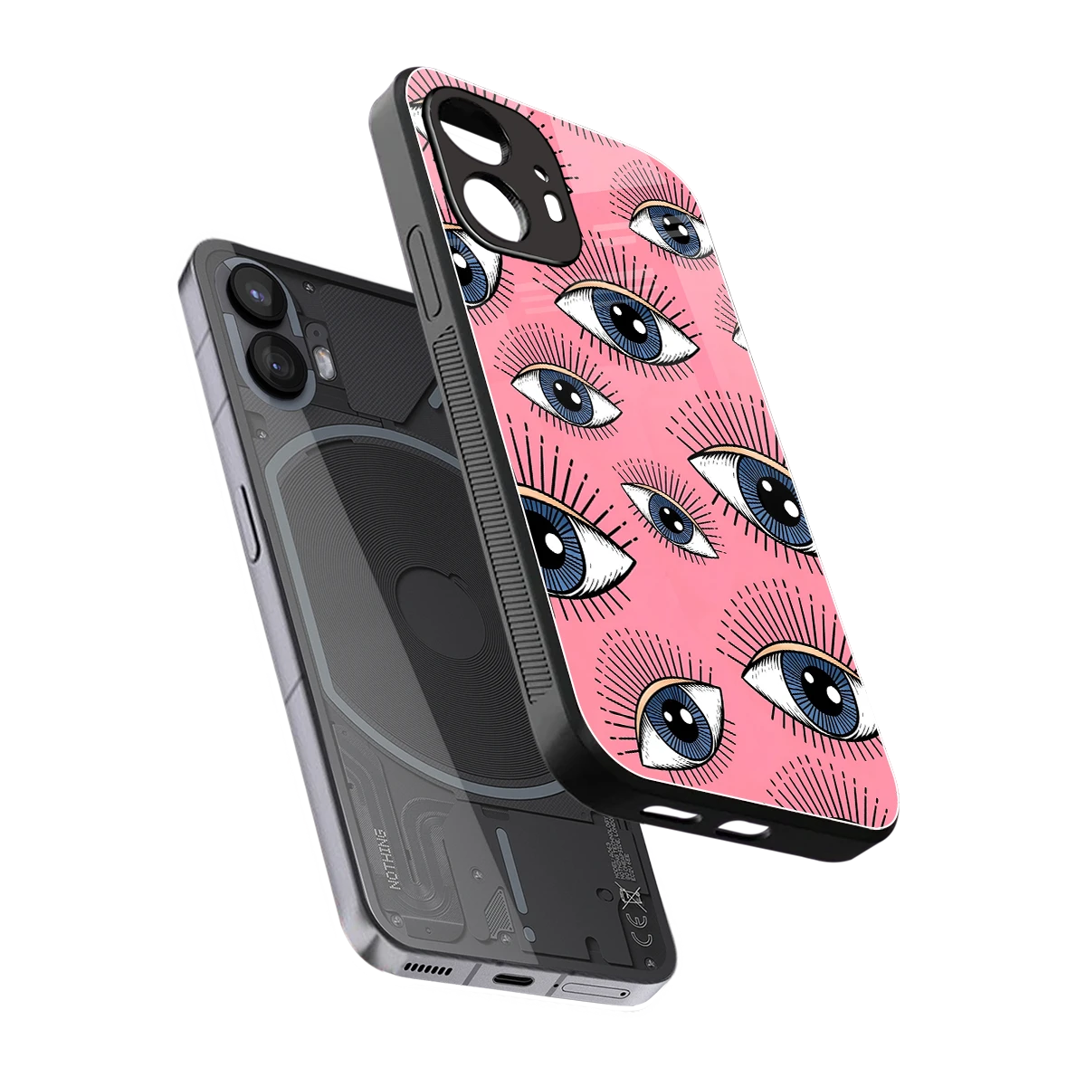 Watchful Soul sleek nothing phone 2 cover with tempered glass back and TPU edges