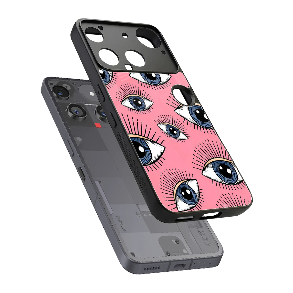 Watchful Soul sleek nothing phone 3 cover with tempered glass back and TPU edges