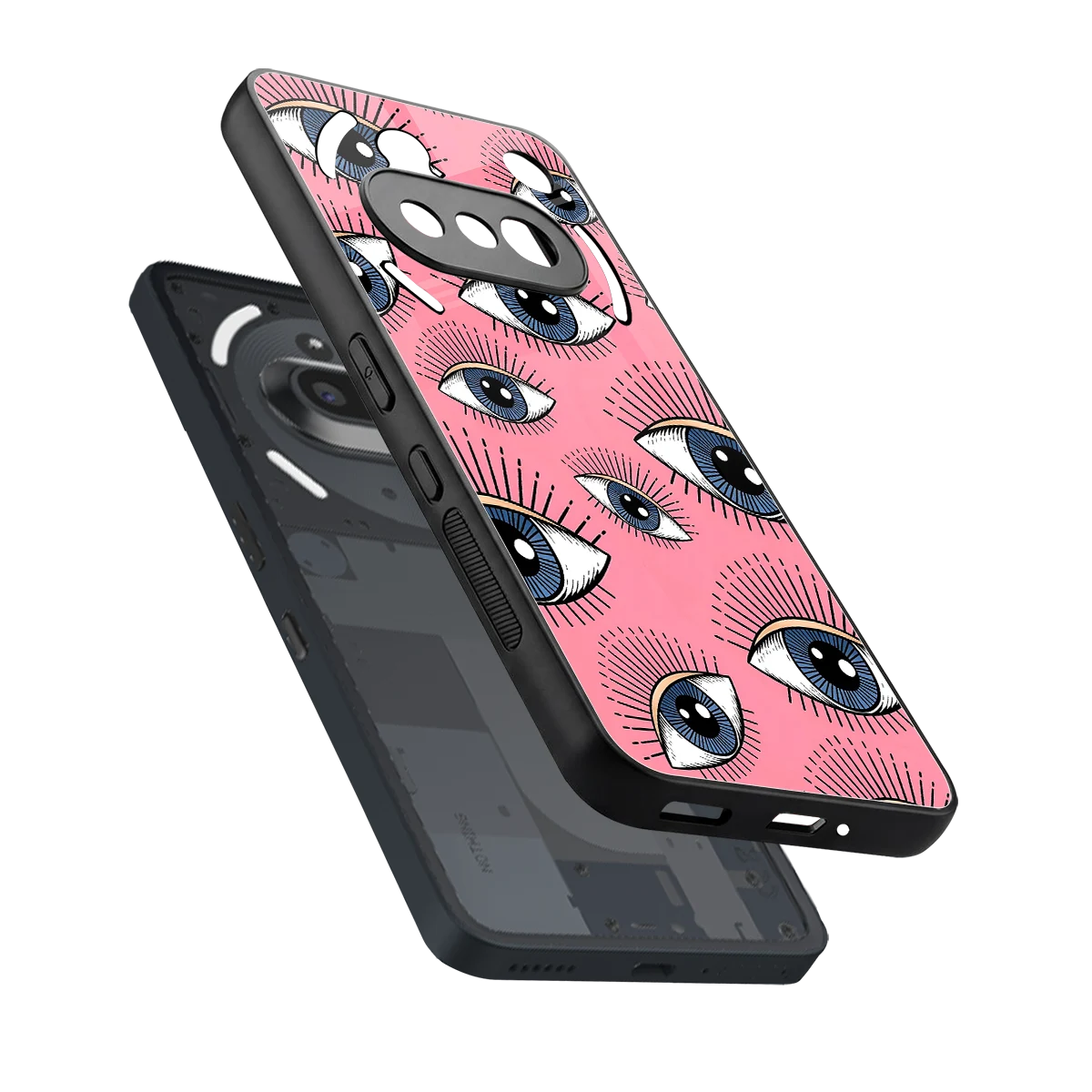 Watchful Soul sleek nothing phone 3a cover with tempered glass back and TPU edges
