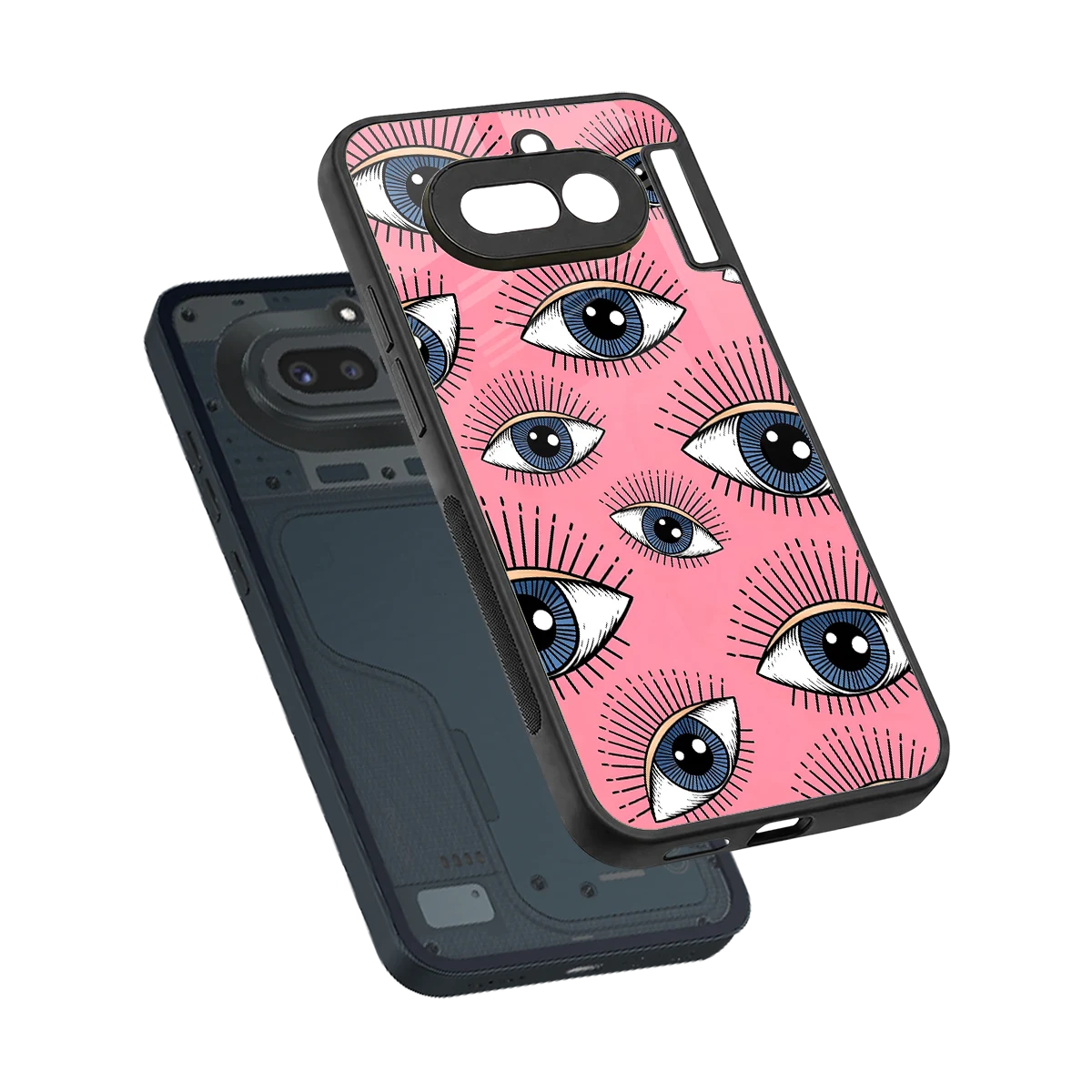 Watchful Soul sleek nothing phone 4a cover with tempered glass back and TPU edges