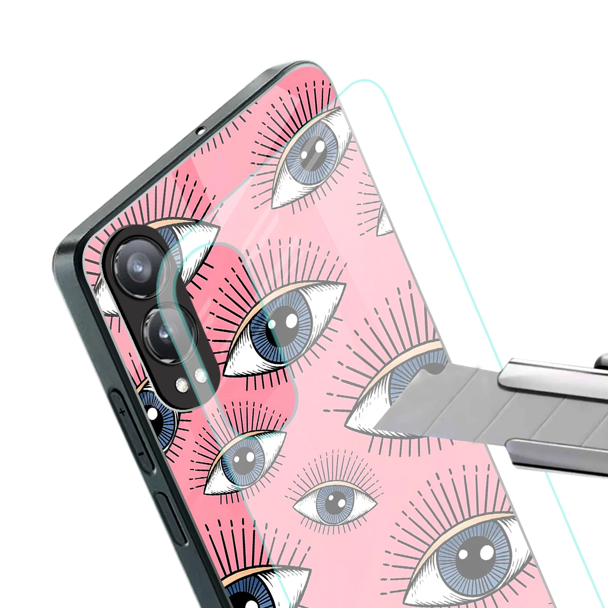 Watchful Soul stylish phone case for oneplus nord ce 4 lite | glossy glass and slim fit