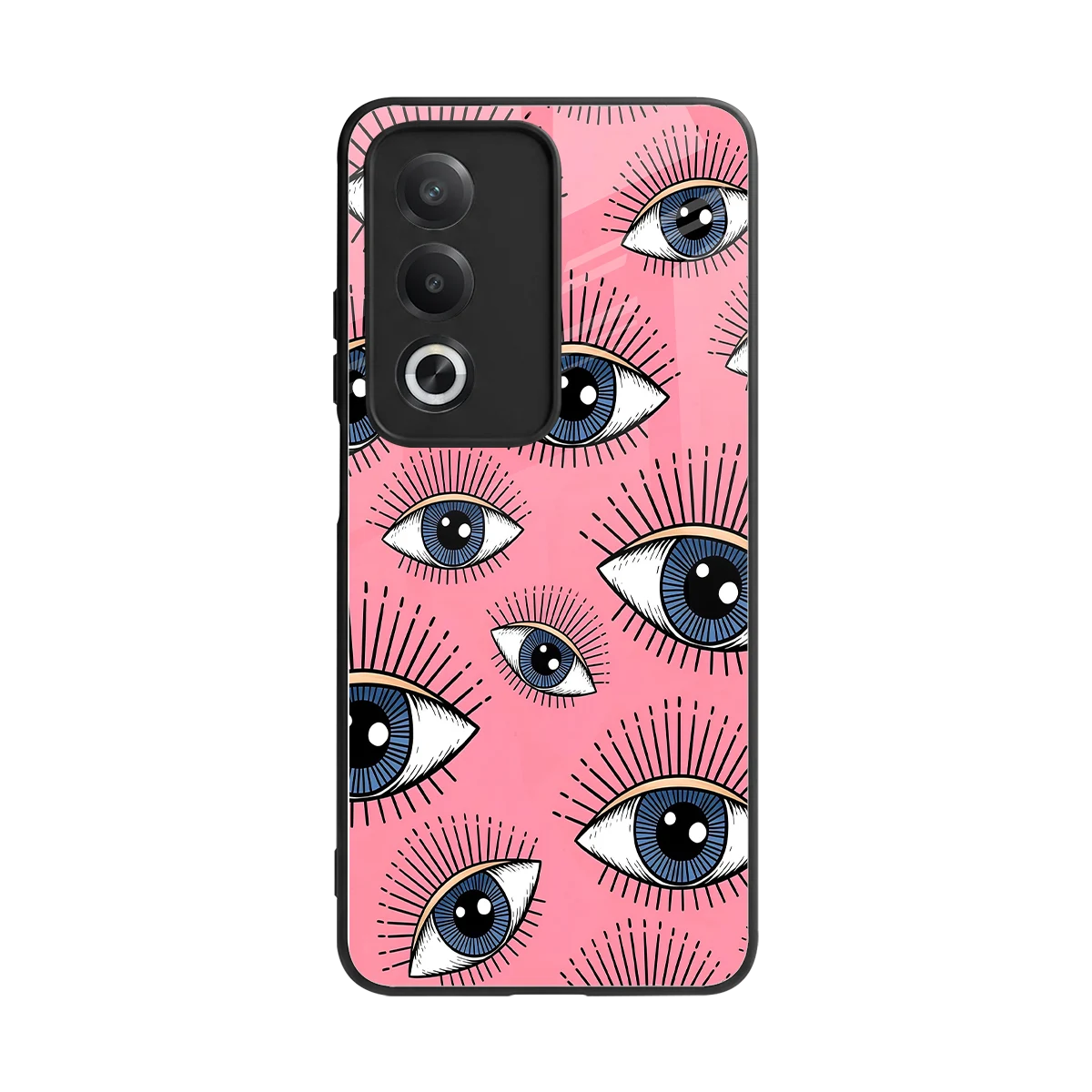 Watchful Soul back phone cover | glass case for oppo a3 pro