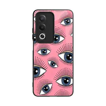 Watchful Soul back phone cover | glass case for oppo a3 pro