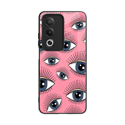 Watchful Soul back phone cover | glass case for oppo a3 pro