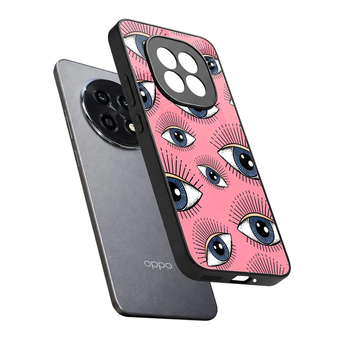 Watchful Soul sleek oppo f29 pro 5g cover with tempered glass back and TPU edges