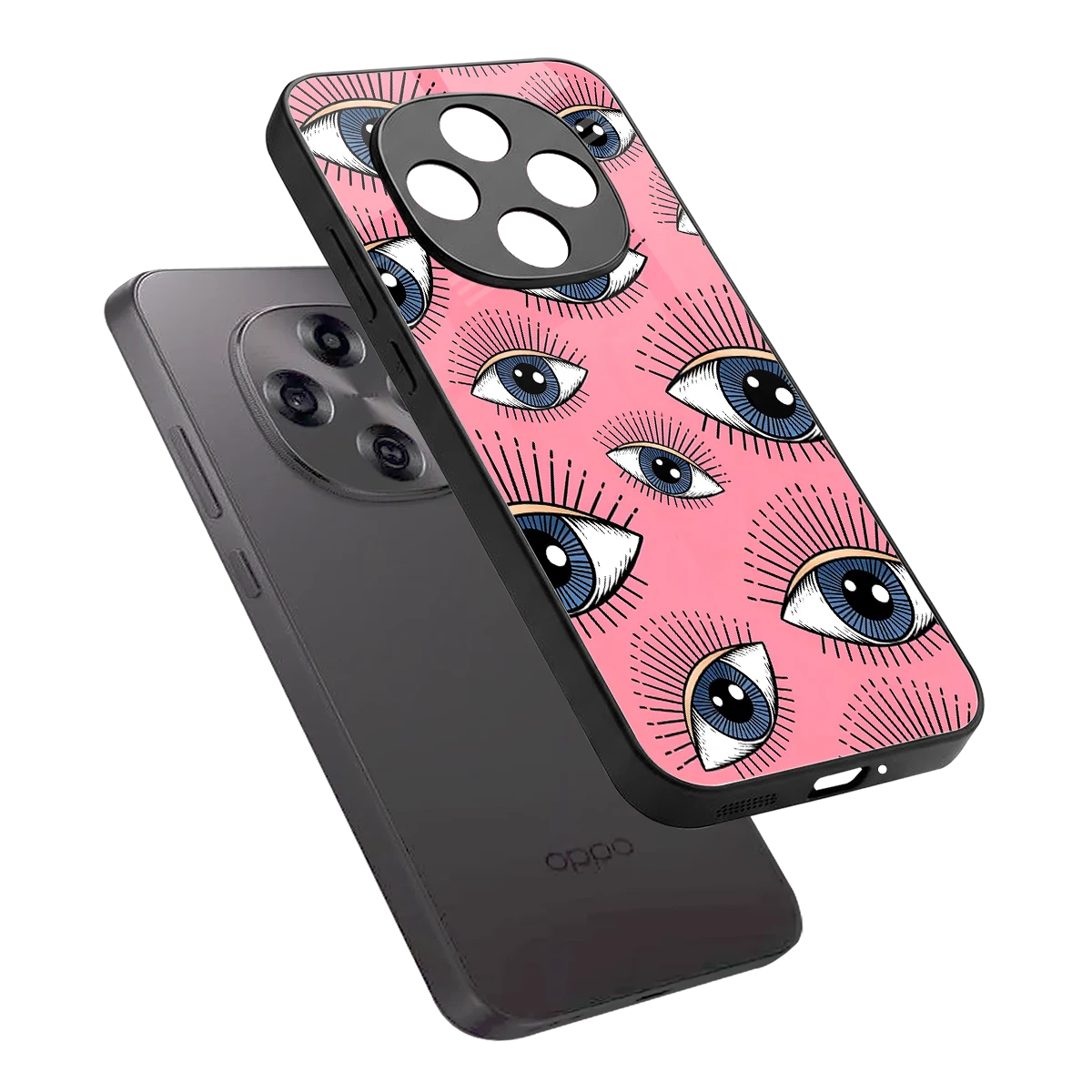 Watchful Soul sleek oppo f31 pro 5g cover with tempered glass back and TPU edges