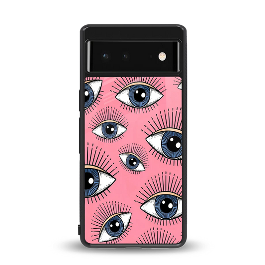 Watchful Soul back phone cover | glass case for google pixel 6a