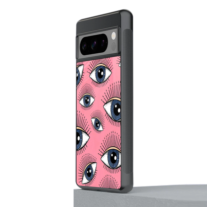 Watchful Soul stylish phone case for google pixel 8 pro | glossy glass and slim fit