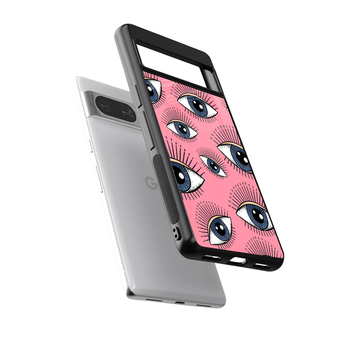 Watchful Soul sleek google pixel 8 cover with tempered glass back and TPU edges