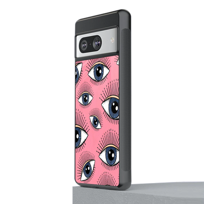 Watchful Soul stylish phone case for google pixel 8 | glossy glass and slim fit