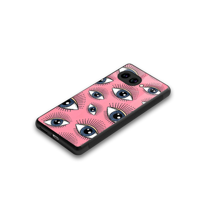 Watchful Soul stylish phone case for google pixel 9a | glossy glass and slim fit