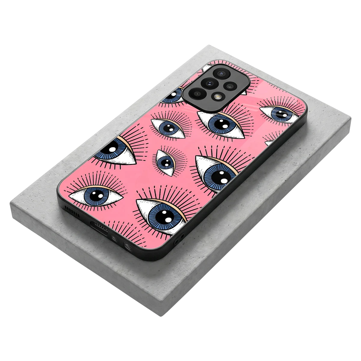Watchful Soul stylish phone case for samsung galaxy a23 | glossy glass and slim fit