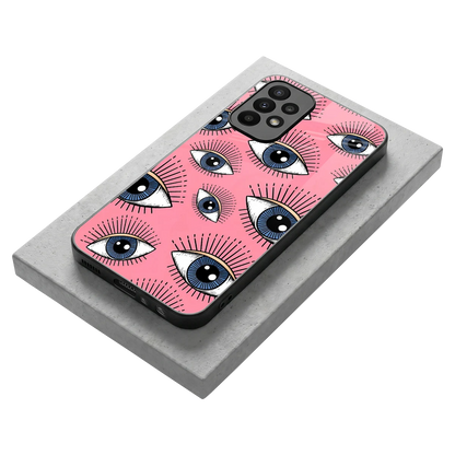 Watchful Soul stylish phone case for samsung galaxy a23 | glossy glass and slim fit