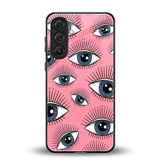 Watchful Soul back phone cover | glass case for samsung galaxy m36 5g
