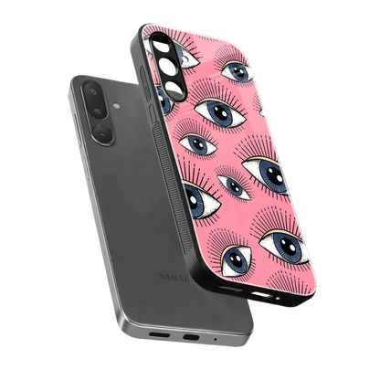 Watchful Soul sleek samsung galaxy m56 5g cover with tempered glass back and TPU edges