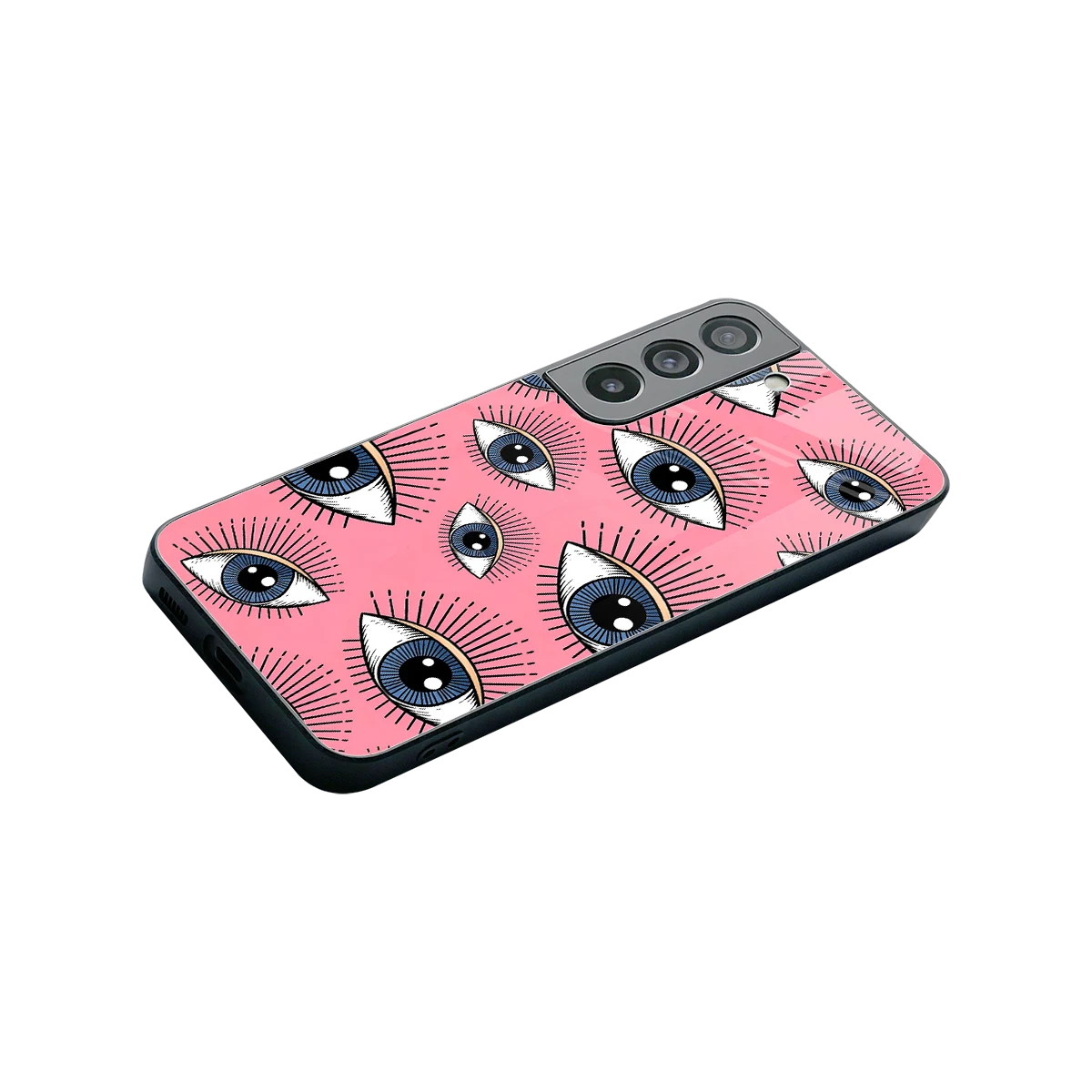 Watchful Soul stylish phone case for samsung galaxy s22 | glossy glass and slim fit