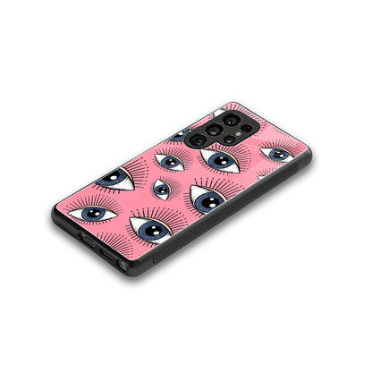 Watchful Soul stylish phone case for samsung galaxy s25 ultra | glossy glass and slim fit